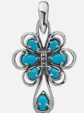 Carolyn Pollack Relios Turquoise Sterling Silver Pendant Enhancer
